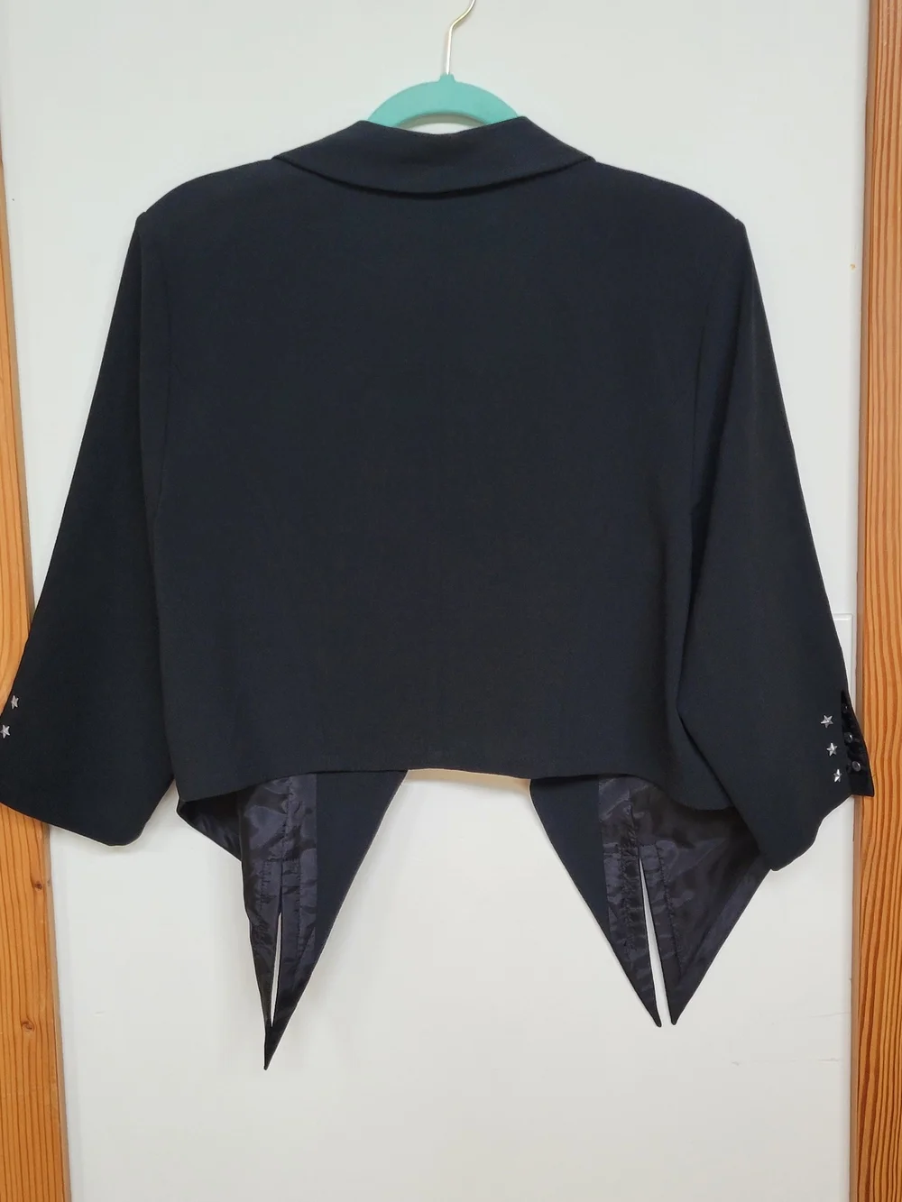 Mblm Black Draped Open-Front Blazer - Picture 4 of 4